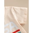 thumbnail image 6 of Bagilaanoe 4th of July Tops for Toddler Baby Girls Boys Short Sleeve Letter Stripe Print T-Shirts 12M 18M 24M 3T 4T 5T Kids Independence Day Clothes, 6 of 9