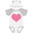 thumbnail image 3 of Inktastic Pink Heart (Stitch Border) Girls Baby Bodysuit, 3 of 5