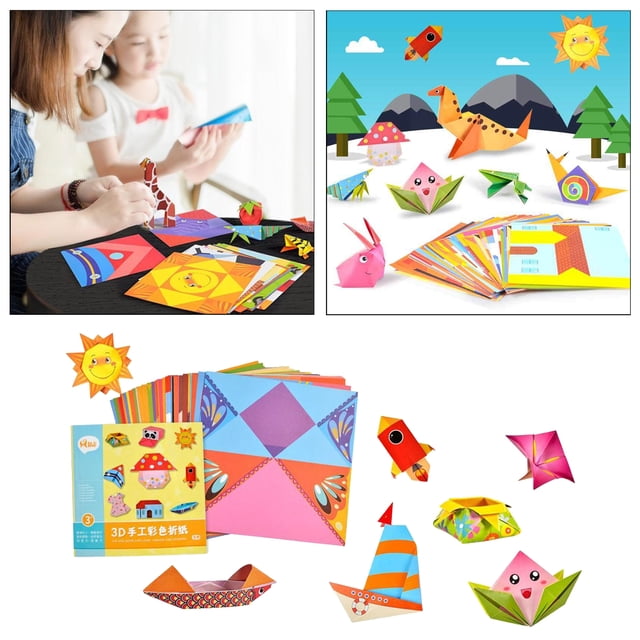 Origami Papel Craft Paper Papel de Color 54 Hojas Vivid Colors Papel Plegable Origami Papel Hoja Cuadrada para Niños Adultos Disfrutar de Bricolaje Di Macarena Juguetes de papel de origami para niños