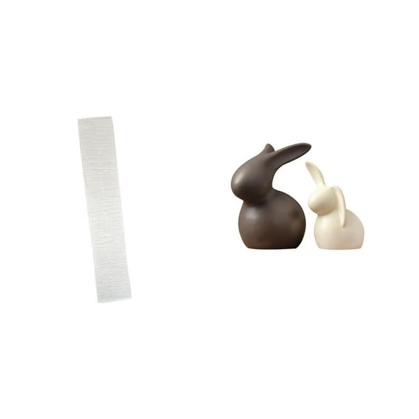 Pantalla De Lámpara De Pie De Papel Para Sala De Estar Con Estatua De Cerámica, Juego De Decoración De Conejito De Porcelana Para Gabinete De Pascua, Lámpara De Pie De Jardín, Cubierta De
