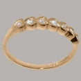 thumbnail image 4 of LBG British Made 10k Rose Gold Ring with Natural Diamond & Cultured Pearl Womens Eternity Ring - 33 size options - Size 7.25, 4 of 9