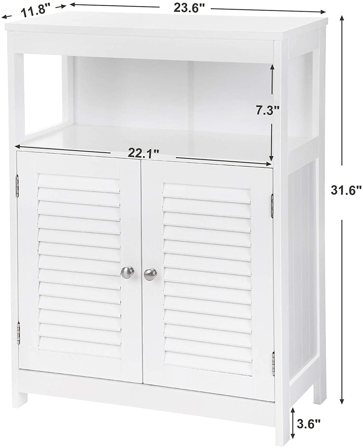 VASAGLE Bathroom Storage Floor Free Standing, White New Art