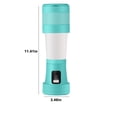 thumbnail image 3 of Home Gifts Matoen Portable Blender, Personal Size Blender for Shakes and Smoothies with 6 Blades, Mini Blender Cup with Travel Lid and USB Rechargeable for Office, Gym, Kitchen (Blue), 3 of 6
