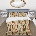 thumbnail image 2 of Designart "Earthy Nomadic Artwork II" Beige Boho Bedding Covert Set - Bohemian & Eclectic Bed Set With 2 Shams, 2 of 5