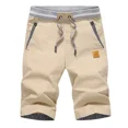 thumbnail image 3 of Pantalones cortos deportivos de verano para hombre, pantalones cortos casuales de algodón y lino, pantalones cortos de playa, bermudas masculinas, pantalones de marca clásicos casuales, 3 of 5