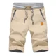 thumbnail image 3 of Pantalones cortos deportivos de verano para hombre, pantalones cortos casuales de algodón y lino, pantalones cortos de playa, bermudas masculinas, pantalones de marca clásicos casuales, 3 of 5