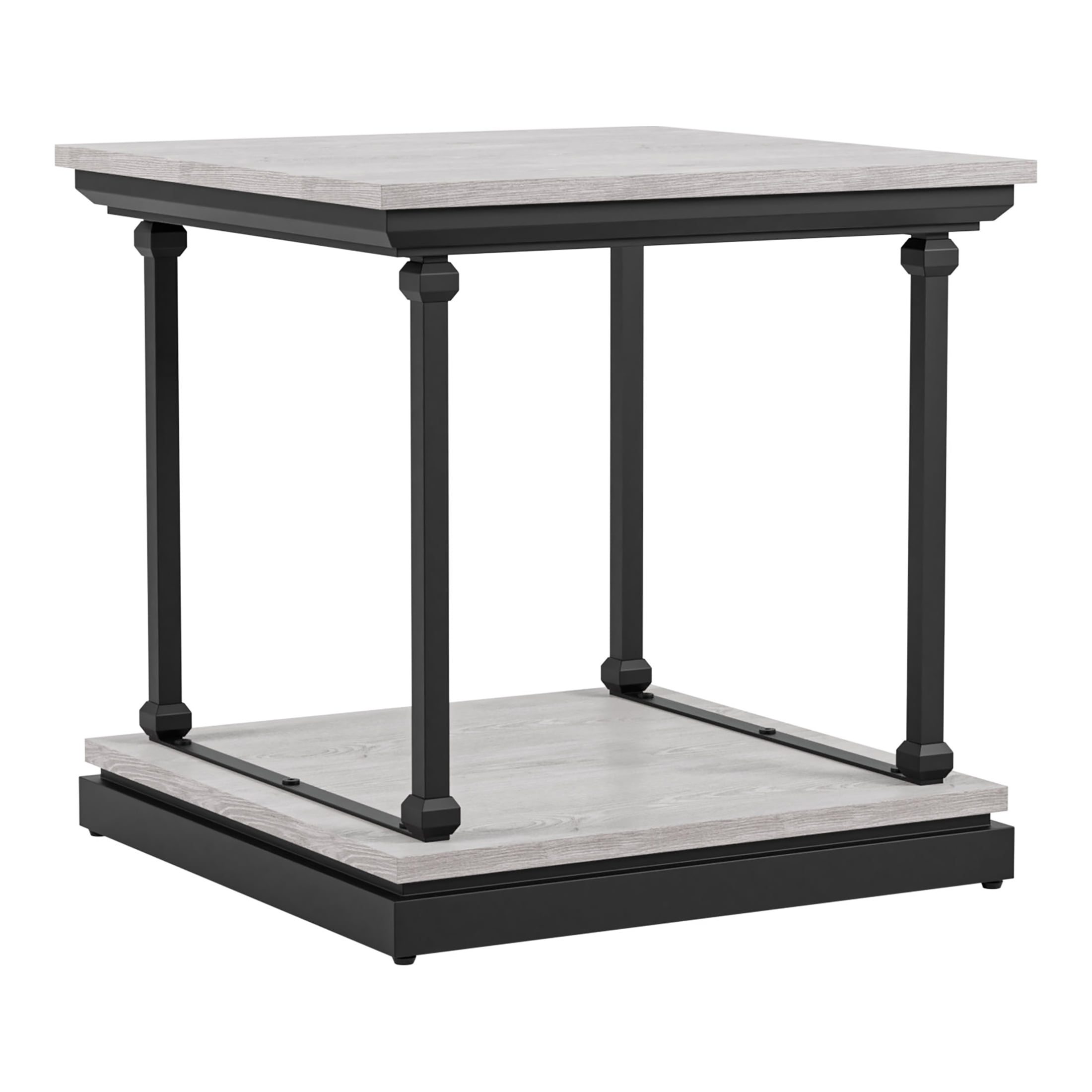 Furniture of America Laem 1-Shelf End Table, Antique White