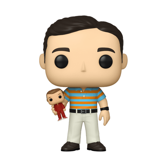 Funko POP! Movies: 40 Year Old Virgin - Andy holding Oscar with Chase