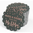 thumbnail image 4 of Inkdotpot 50 Pack Real Rose Gold Foil Paper Tags Hugs & Kisses From The Wedding Favor Hang Tags, 4 of 6