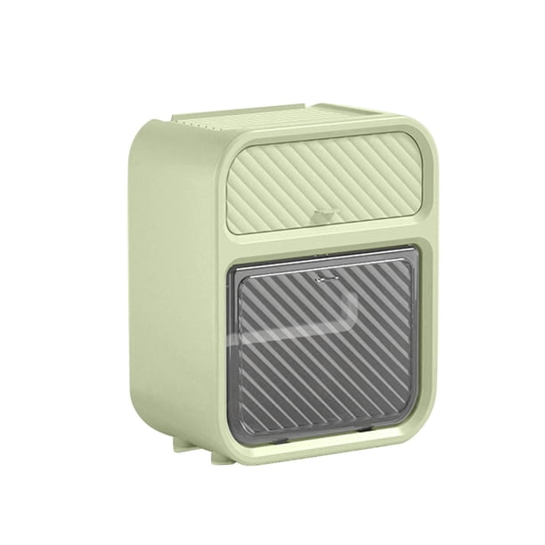 Organizador de baño, caja de servilletas para la cara, soporte de doble capa, colgador de de pañuelos automáticos, soporte de caja de pañuelos verde hierba Sunnimix Soporte de papel higiénico