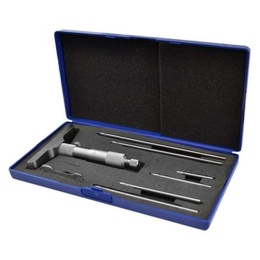 0-6" Depth Gauge Depth Micrometer 4.0" BASE ROUND HEAD MEASURING RODS GRAD .001"