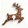 thumbnail image 2 of Deer Glow LED Christmas Reindeer Wall Decorations 3D Wooden Light Up Decor, Indoor Home Display Holiday Accent Hanging Ornament for Fireplace Window Living Room Party Festive Scene (12pcs 12in), 2 of 8