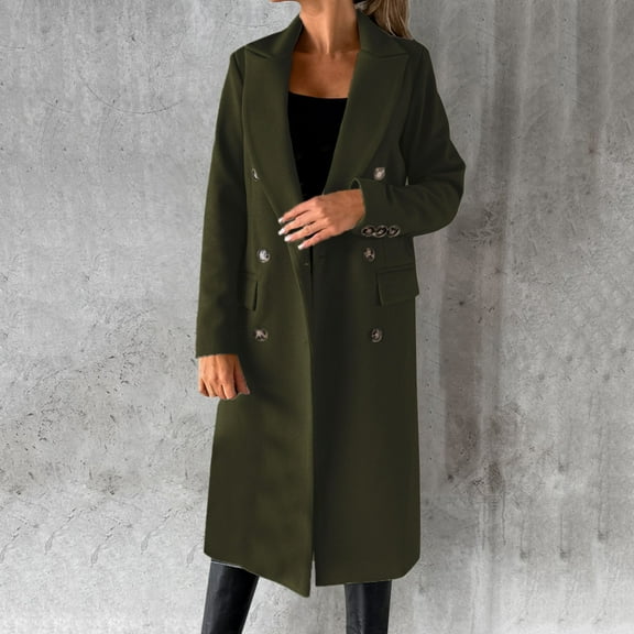 Women's Wool Coat Blouse Thin Coat Trench Long Jacket Ladies Slim Long Belt Elegant Overcoat Outwear Womens Olive Jean Jacket Ladies Western Jackets Women Flannels Hooded Lightweight Jacket for Women