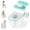 Green, variant on 3-in-1 Toddler Potty Training Toilet with Flushing Sound, Wipes Storage & Toilet Paper Holder, Realistic Potty Chair with Detachable Seat and Easy-Clean Design for Boys & Girls Ages 18+ Months