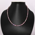 thumbnail image 2 of QNAVIC Pink Ethiopian Fire Opal Gemstone Beads with Silver Ball Dainty Choker Necklace for Women, Handmade Jewelry, Chakra Healing Crystals, Birthstone, Rhodium Plated 925 Sterling Silver Chain 18", 2 of 5