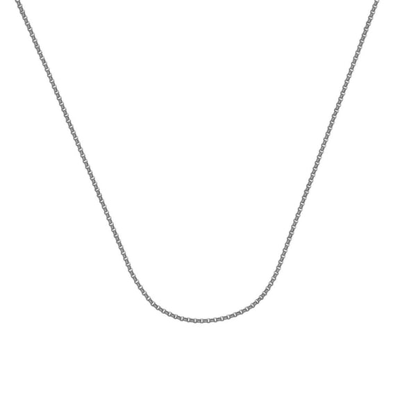 14k White Gold 1.5mm Hollow Rolo Chain Necklace Lobster Claw Closure - 1.4 Grams - 18 Inch