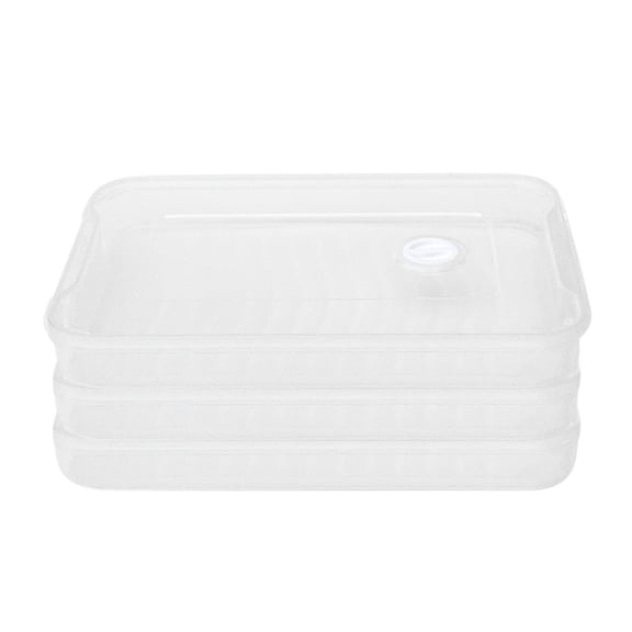 Food Storage Containers with Lids,Transparent Plastic Storage Box,Plastic Freezer Dumplings Storage Containers Airtight,Stackable Food Containers Dumpling Storage Box