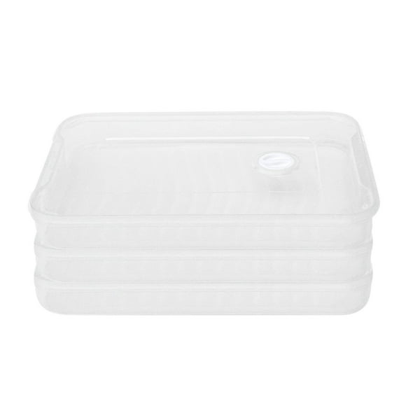 Birdeem Boîte de Rangement, Boîte de Conservation des Aliments, Boîte de Congélateur à Plusieurs Couches, Réfrigérateur Domestique, Boîte de Congélateur Alimentaire à Plusieurs Couches avec Minuterie
