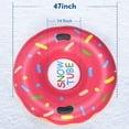 Yaoping Snow Tubes, 47 inch Inflatable Donut Snow Tube with 2 Higher
