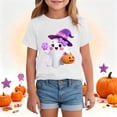 thumbnail image 2 of Kids Halloween Shirts Boys Girls Pumpkin Tops Short Sleeve Shirt Trendy Casual Tee Comfortable Base Layer Outwear, 2 of 8