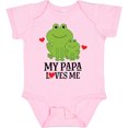 thumbnail image 3 of Inktastic My Papa Loves Me Boys Frog Boys Baby Bodysuit, 3 of 5