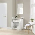 thumbnail image 4 of Gavino 30" Wood Vanity in White with Grain White Composite Stone Top and Mirror, 4 of 12