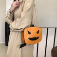 thumbnail image 4 of Bolso de hombro diario de Halloween con colgante de murciélago de color sólido para viajes de vacaciones, 4 of 9