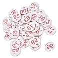 thumbnail image 1 of Etiquetas colgantes portátiles de 100 números 1 - 100 Etiquetas de identificación de equipaje Etiqueta de lve de número de dormitorio de supermercad bnca+roja Gloria Etiqueta de número, 1 of 6