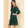thumbnail image 4 of INSPIRE CHIC Robe en Chiffon Fluide à Manches Mi-Longues et Col en V pour Femmes, 4 of 6