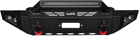 TIOYAR Steel Front Bumper for 2021-2022-2023-2024-2025 Ford F150 (Not Fit F150 Lighting) W/Winch Plate&Lights (Black Texture)