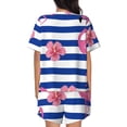 thumbnail image 6 of Fotbe Pink Flamingo Print Pajama Set for Women 2 Piece Loungewear Short Sleeve Tops and Shorts Set Soft Sleepwear-Medium, 6 of 7