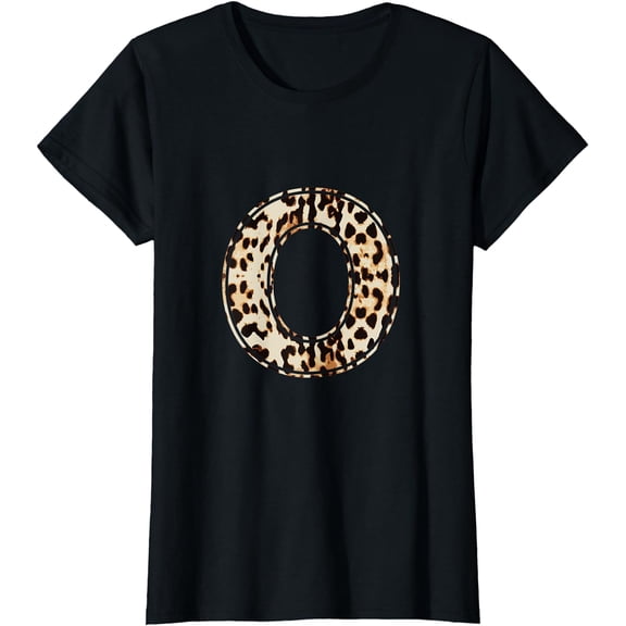 Cool Letter O Initial Name Leopard Cheetah Print T-Shirt T-Shirt
