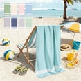 thumbnail image 7 of Yhmxh Beach Towel Cotton Turkish Beach Towel Adult 36x70 Inch Absorbent Extra Large Sand Free Quick Dry Pool Towels Lightweight Blanket, Oversized Towel for Beach, Pool, Travel, Camping & Outdoor, 7 of 7