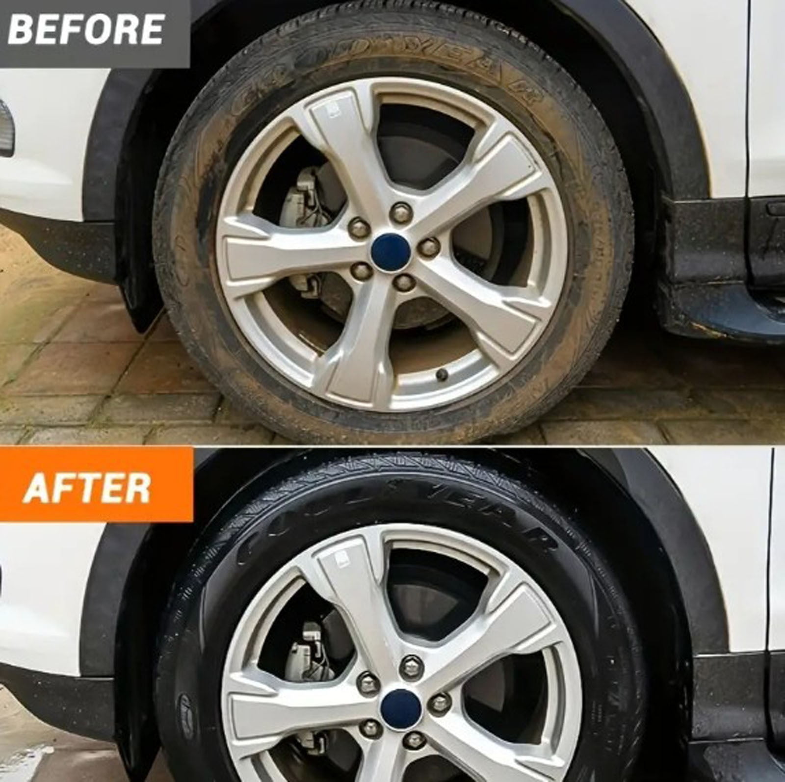 cpengpj CAR GUYS Tire Shine Spray, High Gloss and Satin Finish, Non-Greasy, UV Protection, Long-Lasting, Quick Drying Dressing for Plastic Tires, Wheels, Rubber