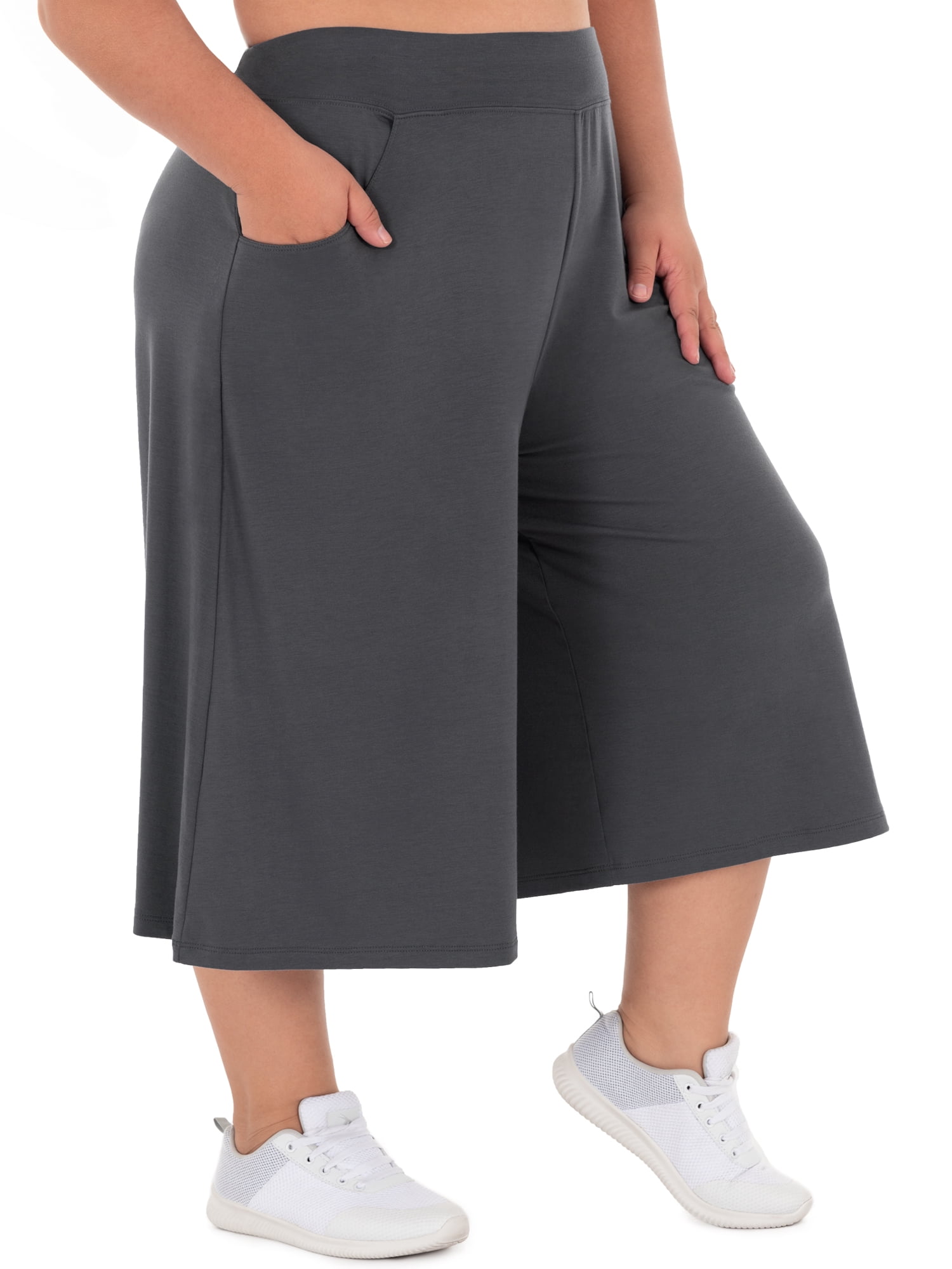 Size Athleisure Palazzo Capri Pant 