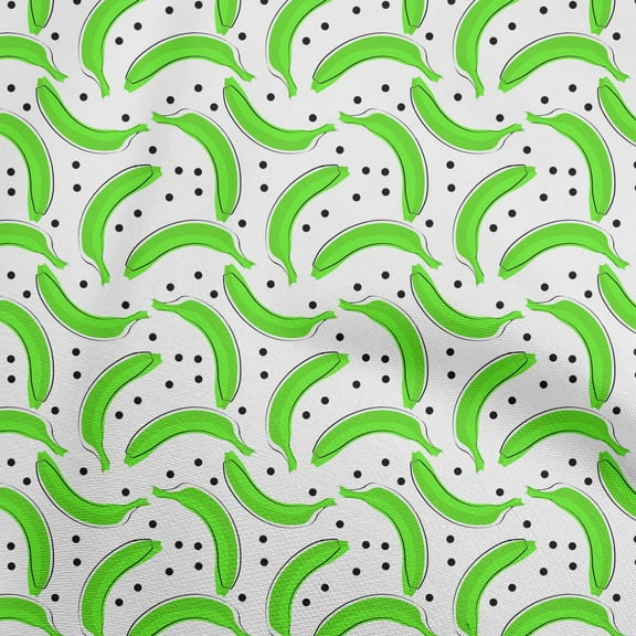 oneOone Polyester Spandex Green Fabric Fruits Pineapple Diy Clothing Quilting Fabric Print Fabric By Yard 56 Inch Wide