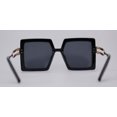 thumbnail image 4 of Womens Luxury Designer Square Butterfly Chic Sunglasses All Black, 4 of 4