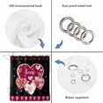 thumbnail image 3 of Black Valentines Day Shower Curtain Set - Standard 72" x 72" Washable Bathtub Curtain with 12 Hooks, Love Hearts Romantic Farmhouse Waterproof Fabric Stall Shower Curtains for Bathroom/Bathtub Décor, 3 of 6