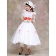 thumbnail image 3 of Mary Poppins Dress Halloween Costume Outfit Long Sleeve Party Performance, 3 of 6