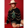 thumbnail image 5 of Sudaderas con capucha de retazos de purpurina para mujer, camiseta Vintage Harajuku, ropa de calle delgada de manga larga, ropa de Navidad, Top de otoño e invierno, 5 of 5