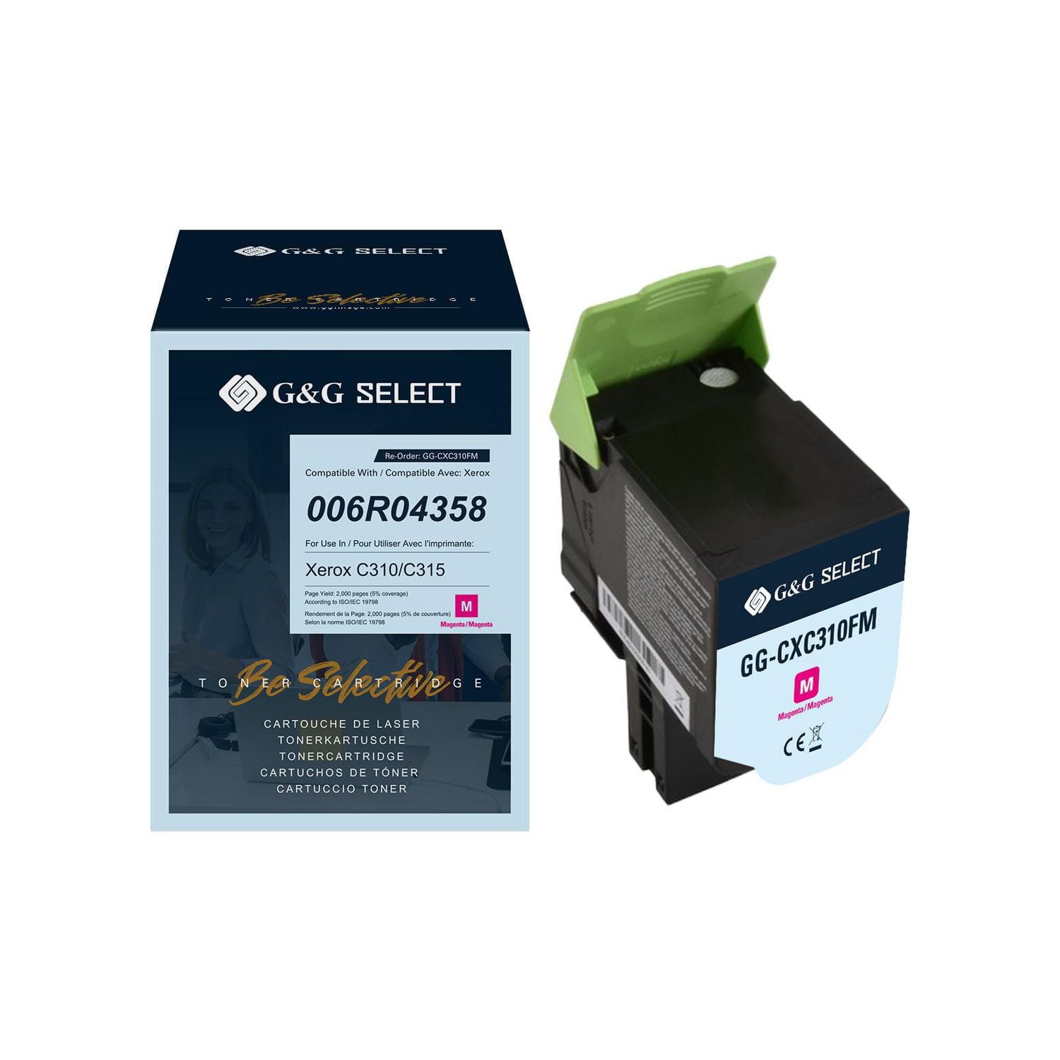 G&G Select Xerox C310/C315 Nouvelle cartouche de toner magenta compatible, 006R04358