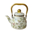 thumbnail image 1 of Tetera de esmalte de 1,2 l, jarra multiusos para agua y zumo con asa, cafetera, tetera, para restaurante, agua fría, cocina, fiesta, hogar. flor, 1 of 8