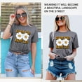 thumbnail image 3 of Xuanfei Women Crew Neck Letter Floral Graphic Short Sleeve Top, 3 of 6