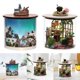 thumbnail image 1 of Casa de Muñecas en Miniatura DIY de 2 Uds., Casa Pequeña con Cubierta de Cristal, Juguetes de Regalo para Cumpleaños Pueblo y Jardín BLESIY casa en miniatura de bricolaje, 1 of 8