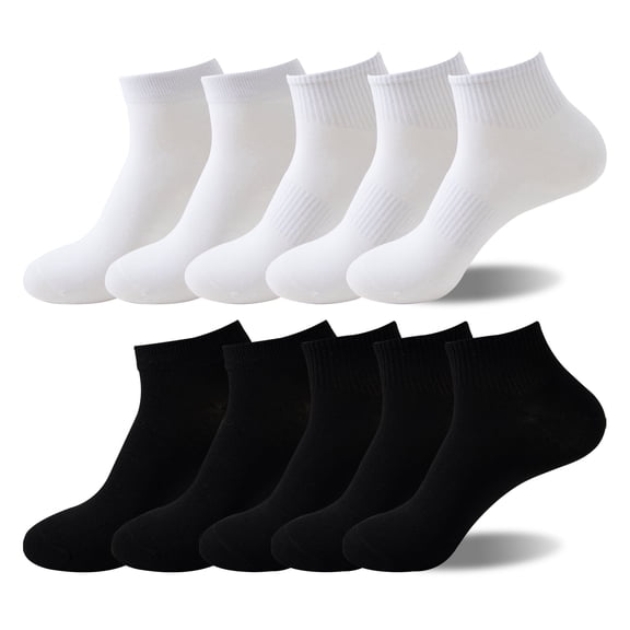 LBJR Mens Ankle Socks Breathable Casual Comfort Thin Low Cut Socks for Men,10 Pairs