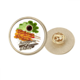 thumbnail image 1 of Satay plato tradicional de Singapur Broche de oro metálico circular, 1 of 3