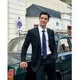 thumbnail image 2 of Cravate Bleue pour Homme, Affaires, Mariage, Occasions Formelles, 2 of 4