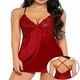 thumbnail image 1 of Europa y los Estados Unidos ropa interior sexy sexy imitación hielo seda espalda cruzada tirantes camisón divertido conjunto, 1 of 6