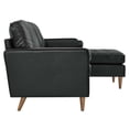 thumbnail image 5 of Pemberly Row 78" Modern Style Leather Apartment Sectional Sofa in Black, 5 of 8