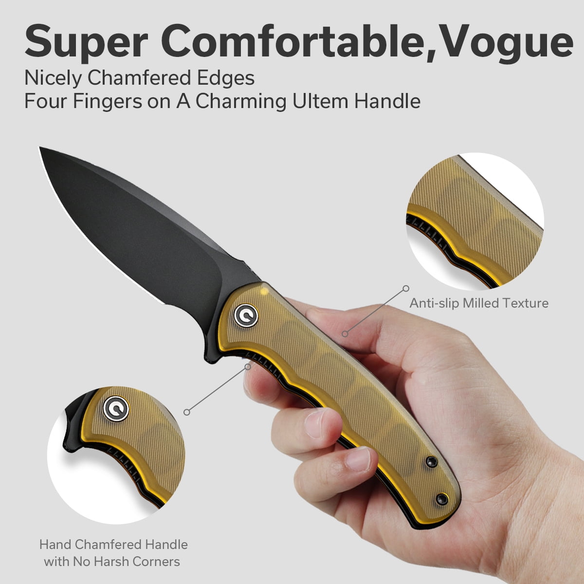 CIVIVI Mini Praxis Pocket Folding Knife with 2.98" D2 Blade C18026C-5
